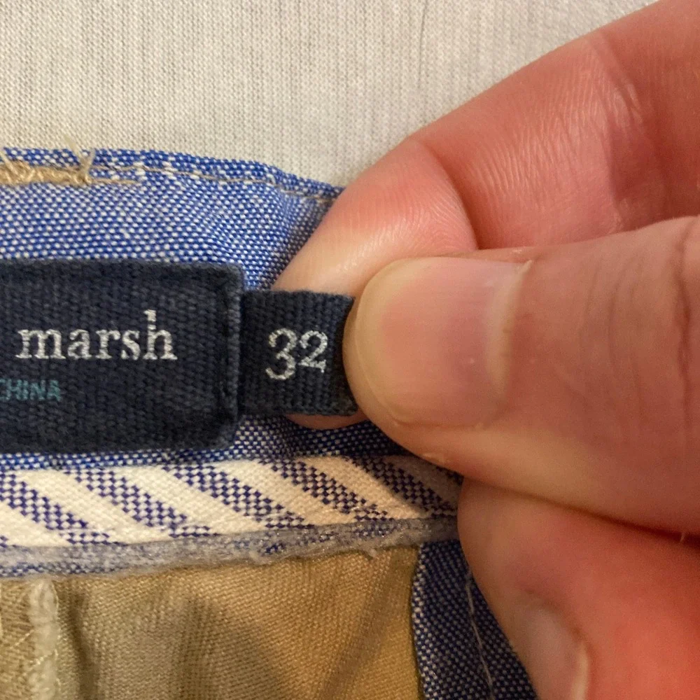 Southern Marsh Mens 32 Khaki Chino Shorts Tan Cotton Flat Front Casual 8